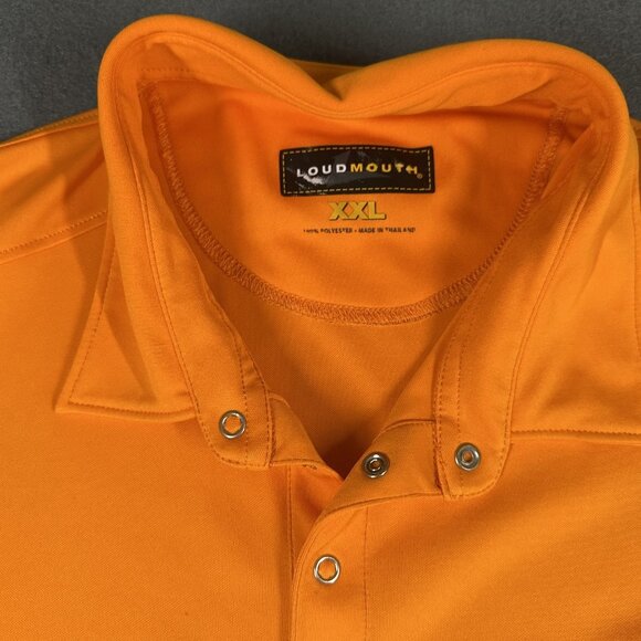 Loudmouth Polo Shirt Mens 2XL Performance Golf Snap Button Polyester Athletic - Picture 6 of 16